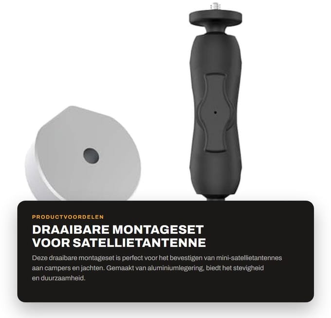 Dailygoods - Draaibare Montageset voor Satellietantenne met Adapter