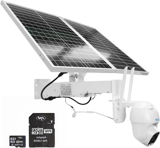 Beveiligingscamera met Solar - PTZ Camera - Buitenbewaking - 4G en WiFi Connectie - 2MP Resolutie - Wit