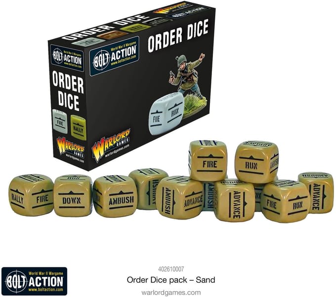 Order dice pack sand color (Bolt action nieuw)