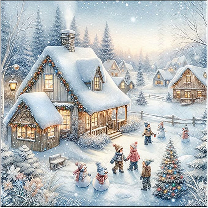 Servet "Winter In Backyard"