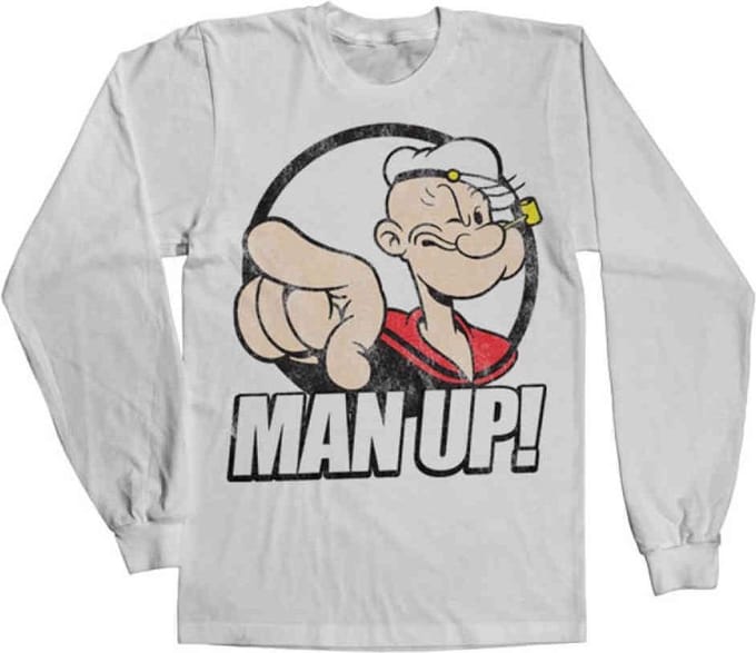 Popeye Longsleeve shirt -S- Man Up! Wit