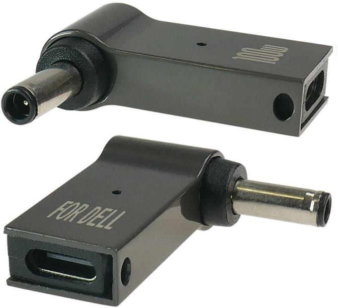 POLION Serie - Laptop Voedingsadapter - USB-C - DELL - 4,5x3,0 mm + pin