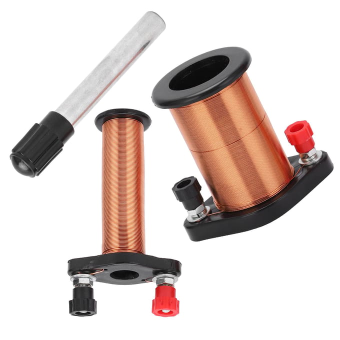 Primaire secundaire spoel Elektromagnetische inductiespoel Experimentinstrument voor natuurkundeonderwijs brown