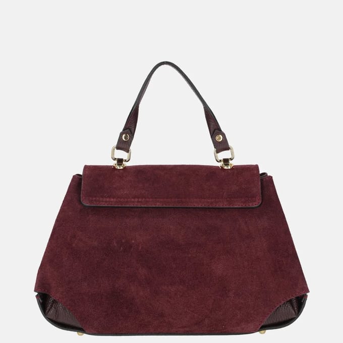 Charm London overslag handtas suede bordeaux