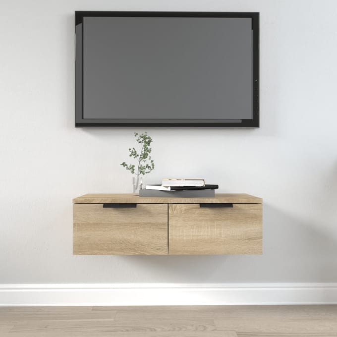 vidaXL - Wandkast - 68x30x20 - cm - bewerkt - hout - sonoma - eikenkleurig