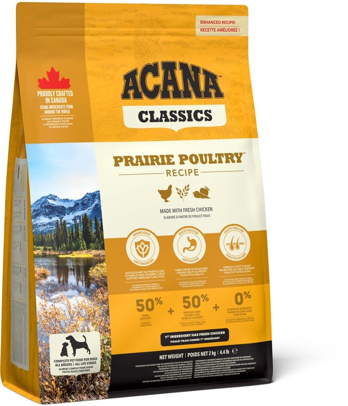 Hondenvoer Acana - Prairie Poultry 2kg - Rijk aan Eiwitten, Hoge Verteerbaarheid