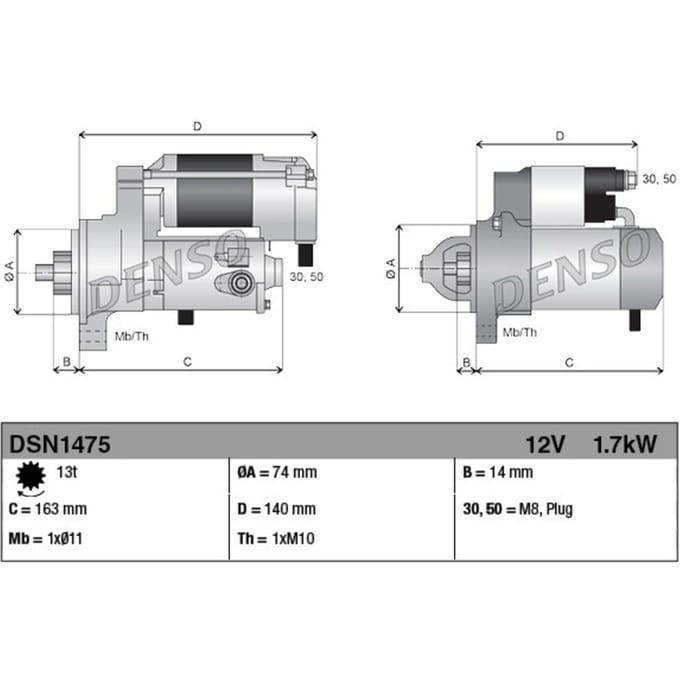 Starter DENSO DSN1475