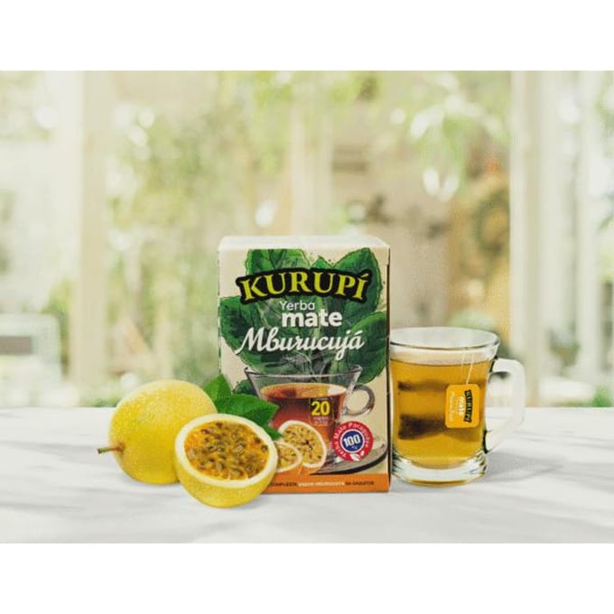 Yerba mate en sachets - fruit de la passion (mburucujá)