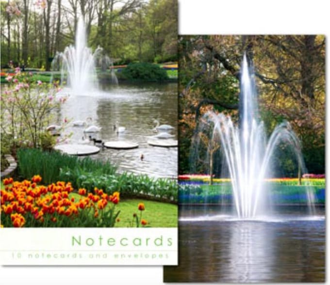 Leonard Smith Notecards ~ Kaartenmapje Tulpen met Fontein