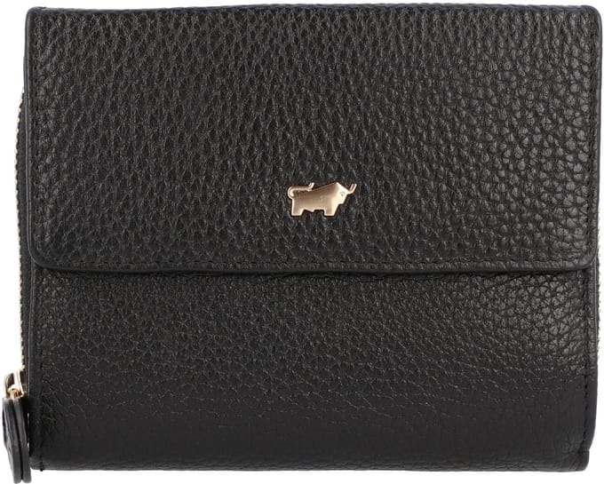 Braun Büffel Leren Portemonnee Asti Zip Wallet Black Zwart
