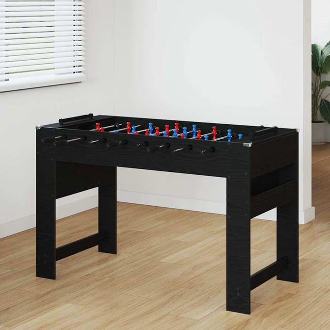 vidaXL Honkbaltafel Zwarte Eik 125 x 60,5 x 80 cm Bewerkt hout