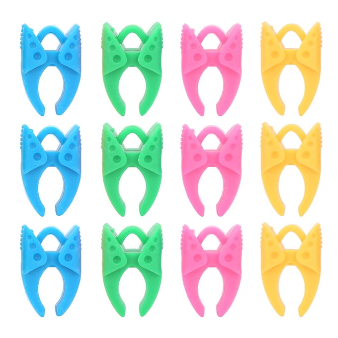12 stuks Siliconen Spoelklemhouder Spoel Spoel Draadclip Naaigereedschap Accessoires green