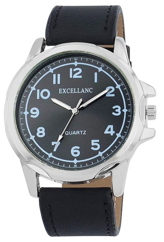 EXCELLANC Herenhorloge lederimitatie Mineralglas