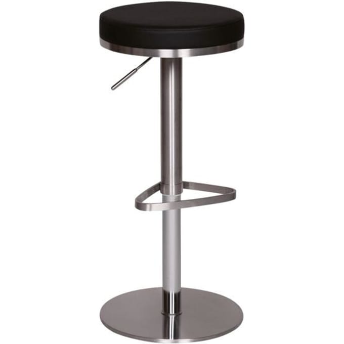 Barkruk zwart roestvrij staal 82 cm - WL1.293