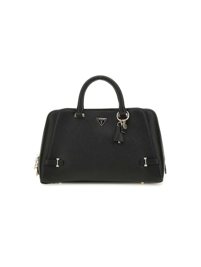GUESS handtas schoudertas Rosalba Girlfriend Satchel Black zwart