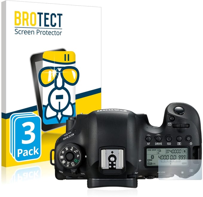 Screenprotector 3 Stuks voor Canon EOS 6D (Schouderdisplay) Beschermglas transparant