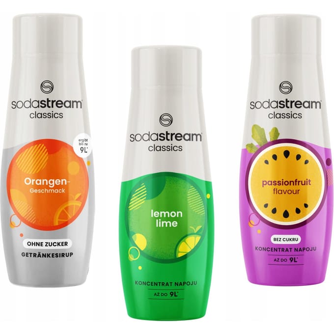 Sodastream - Concentraten - Orange Zero - Lemon-Lime - Passievrucht