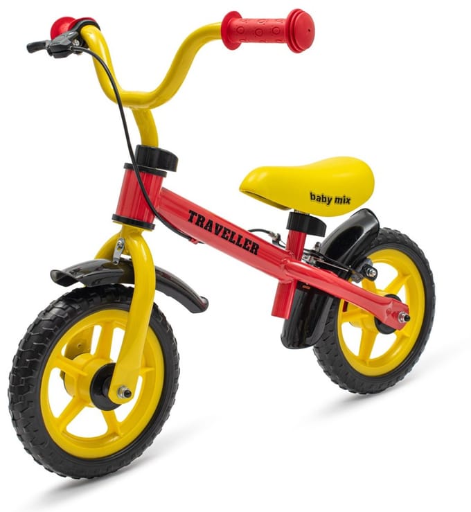 Baby Mix Traveller loopfiets 12 inch rood - Kinderloopfiets