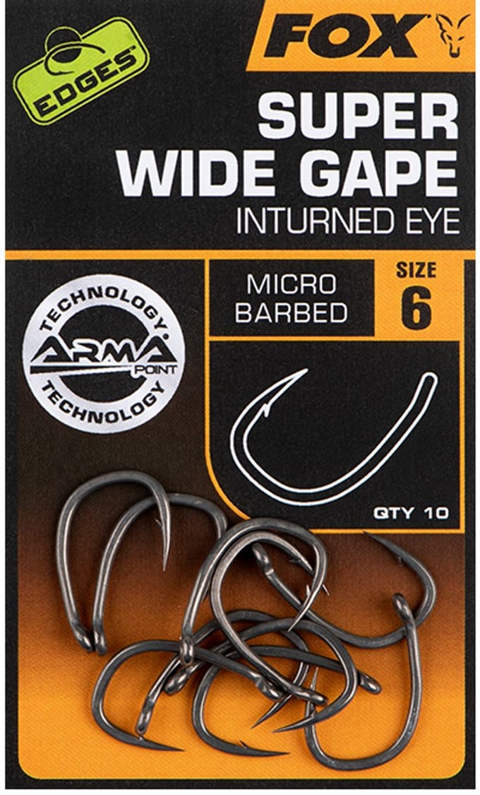 Set van 10 haken Fox Edges Supe Wide Gape interned eye