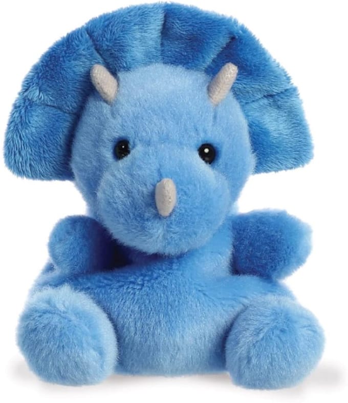 Palm Pals Dinosaurus Triceratops Pluche Knuffel 15 cm