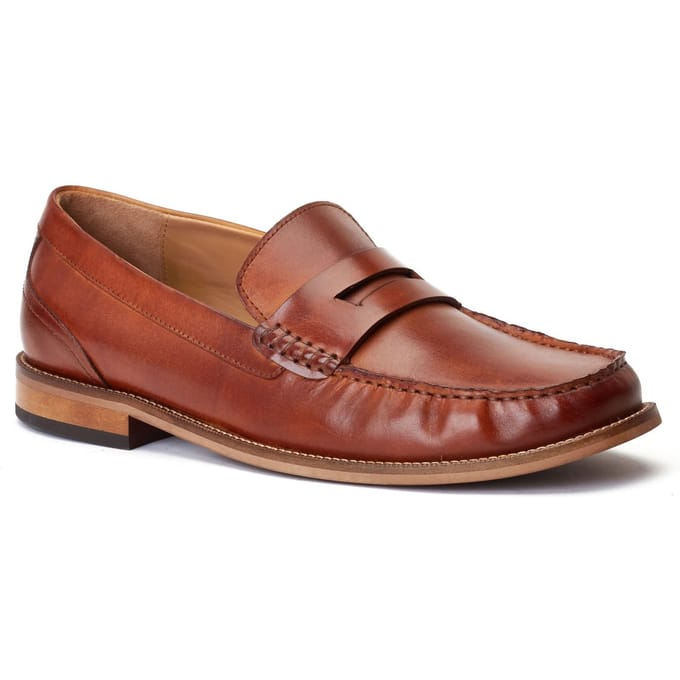 Base London Garfield Leren Herenpantoffels Burnt Tan