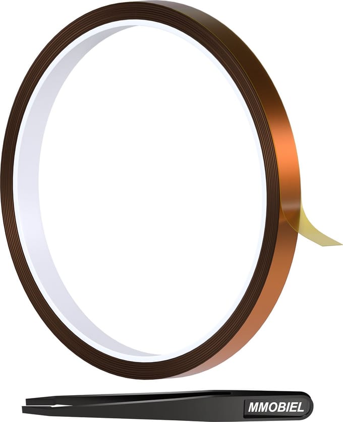 MMOBIEL 10mm ESD Hittebestendige Polyimide Tape 30m Hittebestendig tot 280°C.
