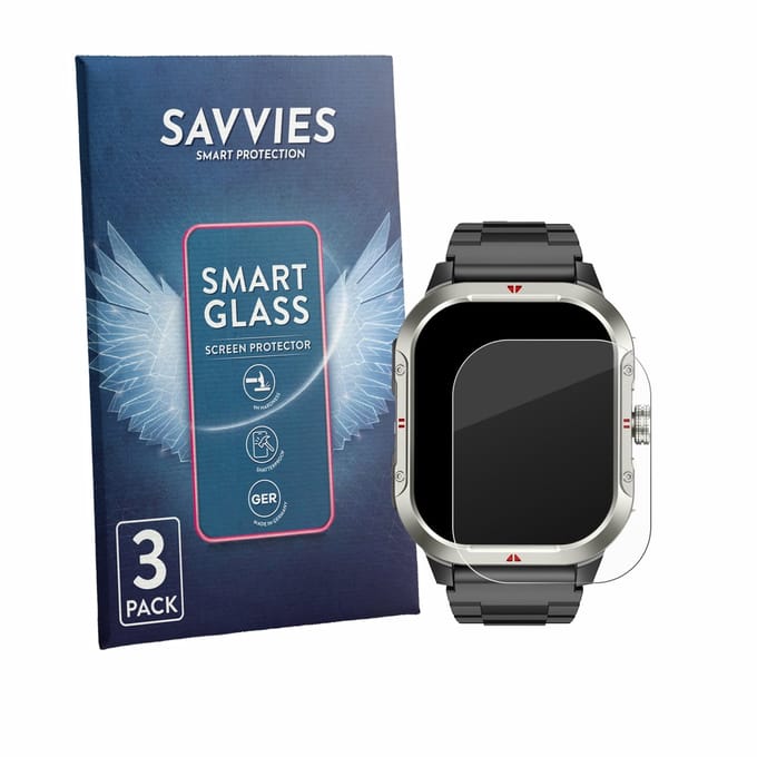3 Stuks Savvies Screenprotector - geschikt voor Jugeman V10 2.06" - beschermfolie glas transparant