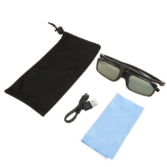 3D-bril 96-144HZ Hoge lichtdoorlaatbaarheid Oplaadbare DLP Link 3D actieve shutterbril voor 3D-projectoren WX60
