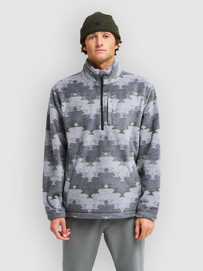 Billabong Boundary Mock Neck Half-Zip Fleece Trui grijs