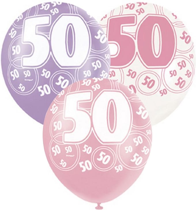 UNIQUE - Ballonnen in het roze cijfer 50 - Decoratie > Ballonnen