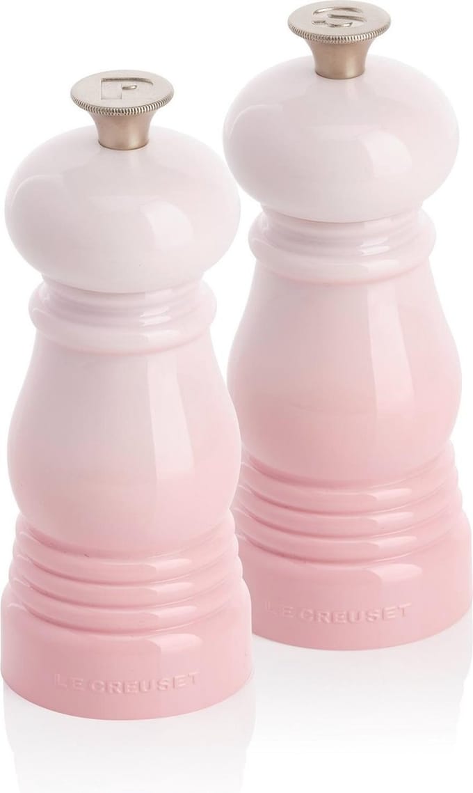 Le Creuset Mini Peper- en zoutset - Shell Pink - 12 cm