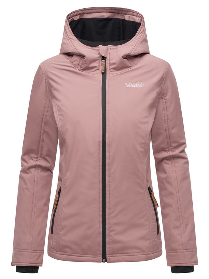 Marikoo dames overgangsjas lichtgewicht water- en windafstotend met capuchon mauve