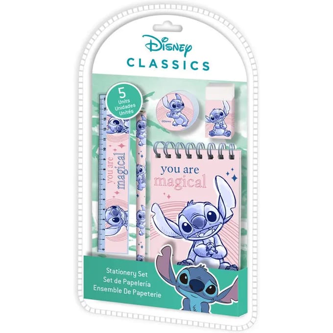 Disney Lilo & Stitch Tekenset - Schoolset - Etui Set - Etui, Lineaal, Potloden