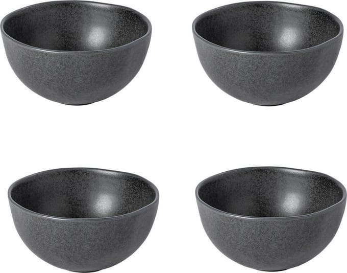 Costa Nova - servies Livia mat zwart kom 13 cm set van 4