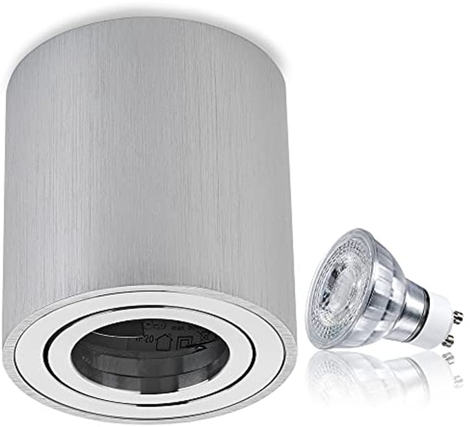 Led Opbouwlamp GU10 7W Warm Wit - Draaibare Plafondspot van Hoogwaardig Aluminium