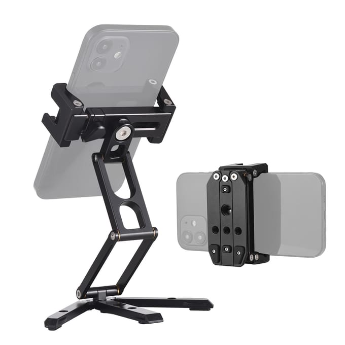 Multifunctionele Desktop Telefoonhouder Opvouwbare Telefoon Statiefhouder Verstelbare Telefoonhouder Telefoonklem zwart