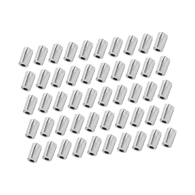50 STUKS Fietsremkabel Eindkap Zilver Metaal Koper 5mm Fietskabelkap Fietsaccessoires white