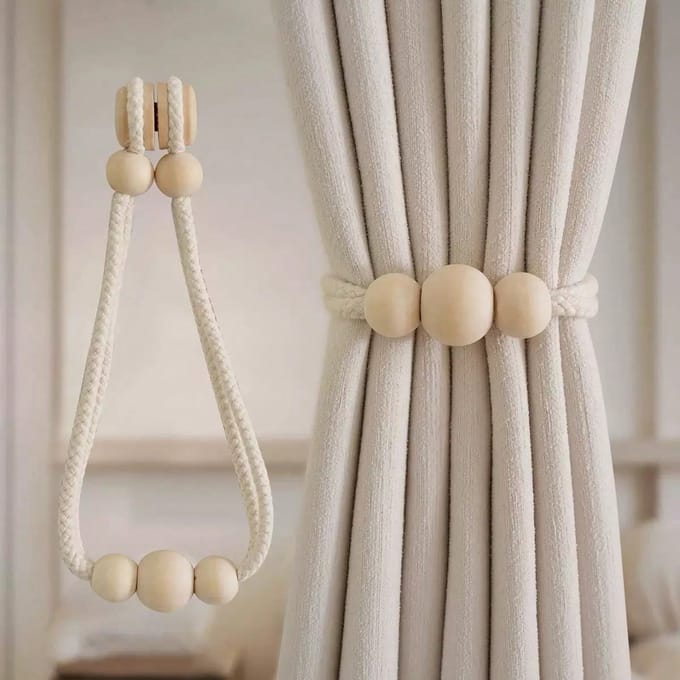 Gordijnbinders, Creatieve Gordijnaccessoires, Raamdecoratie Touwen 1pc beige