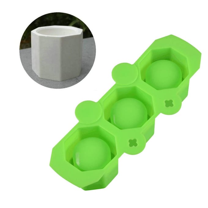 Bac à glaçons Moule en silicone Récipients pour cocktail whisky chocolat 3 cavités(vert) vert