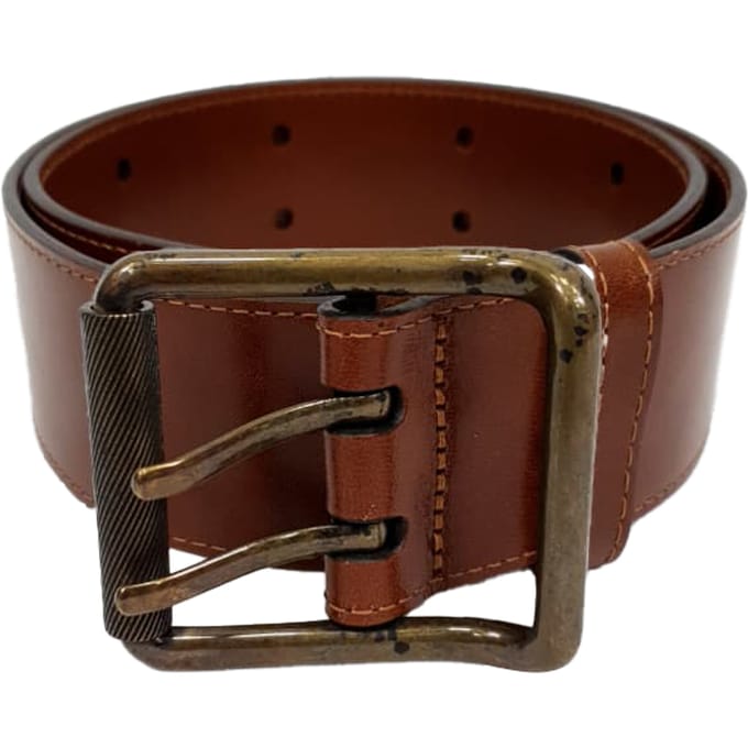 Burberry Dubbelgatenriem in Bruin Leer