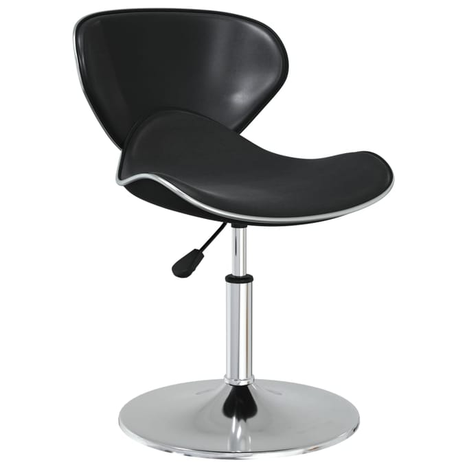 vidaXL - Eetkamerstoelen - 2 - st - kunstleer - zwart