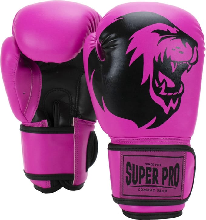 Super Pro Combat Gear Talent (kick)bokshandschoenen Roze/Zwart 8oz