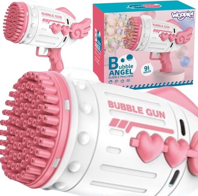 Woopie Bubble Gun 91 Gaten Roze - UNI