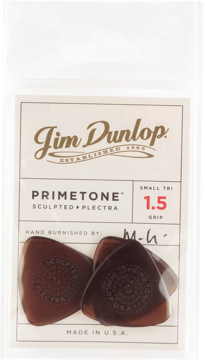 Jim Dunlop Primetone - Plectrums - Small Triangle Grip - Ultex 1,50 mm - Player's Pack 3 Stuks