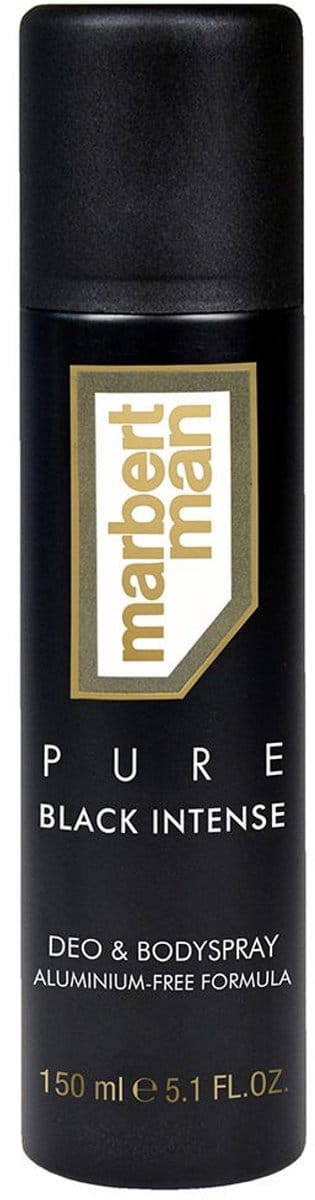 Marbert Man Pure Black Intense Deodorant & Lichaamsspray Deodorants heren Heren 150 ml