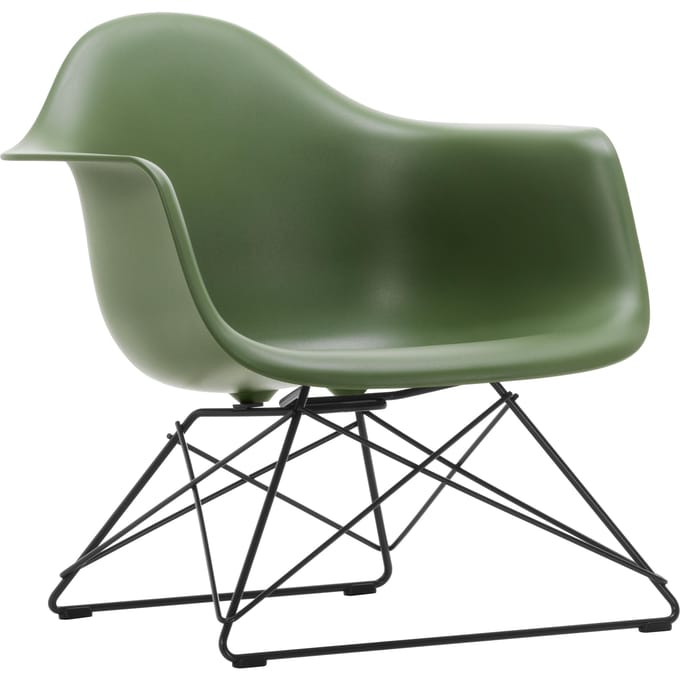 Vitra Eames Plastic Armchair LAR - forest RE - basic dark gepoedercoat