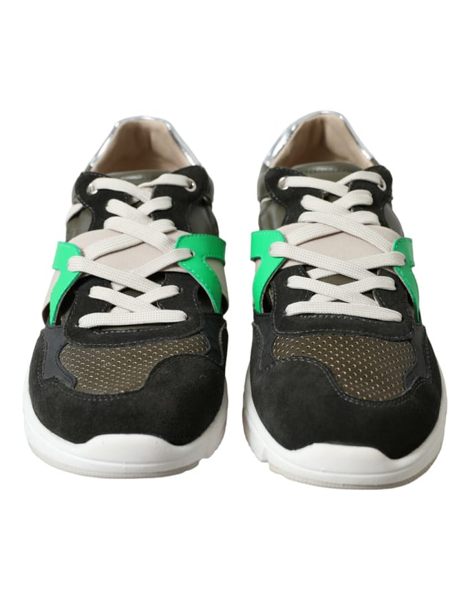Dolce & Gabbana Multicolor Leren Suède Lage Sneakers Schoenen