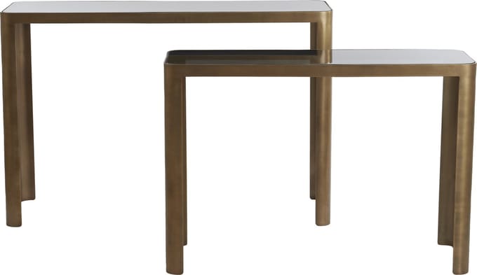 Light & Living Sidetable Oxe Set van 2 stuks - Antiek Brons