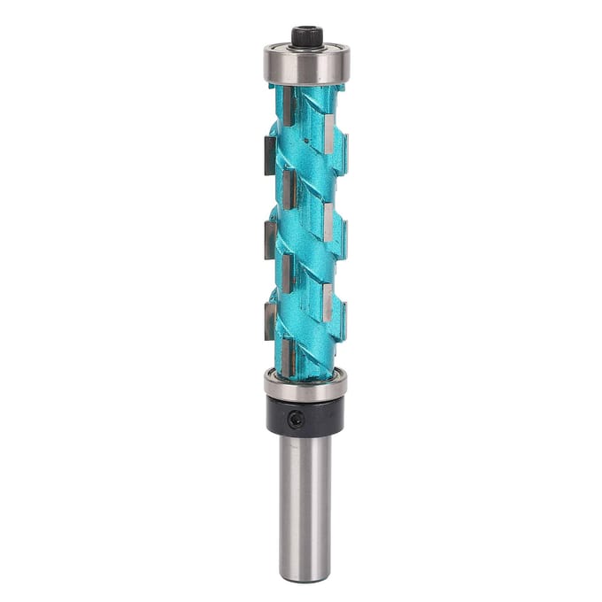 Freesbit met kopieerring 12mm schacht Spiraal met dubbel lager 65mm snijlengte Houtbewerking Afkanten