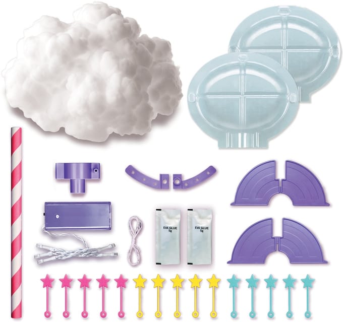 4M Knutselen - Creëer Een Fluffy Lichtwolk - Led - Glow In The Dark Accessoires - KidzMaker - 5 Jaar